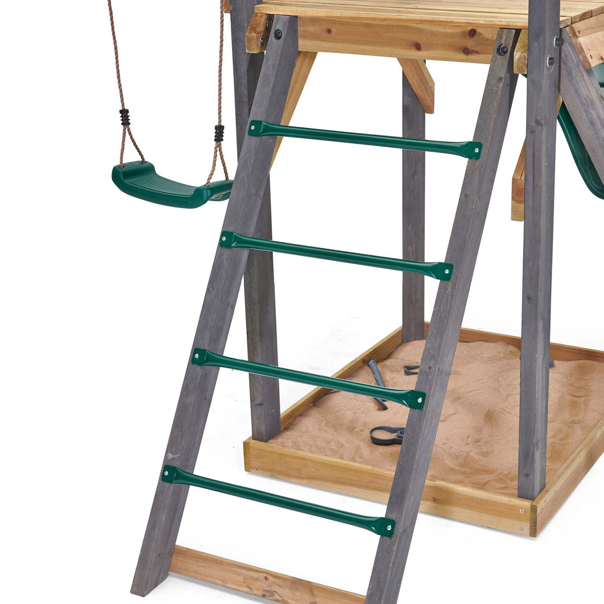 Climbing ladder with metal rungs in Plum Siamang Wooden Playcentre