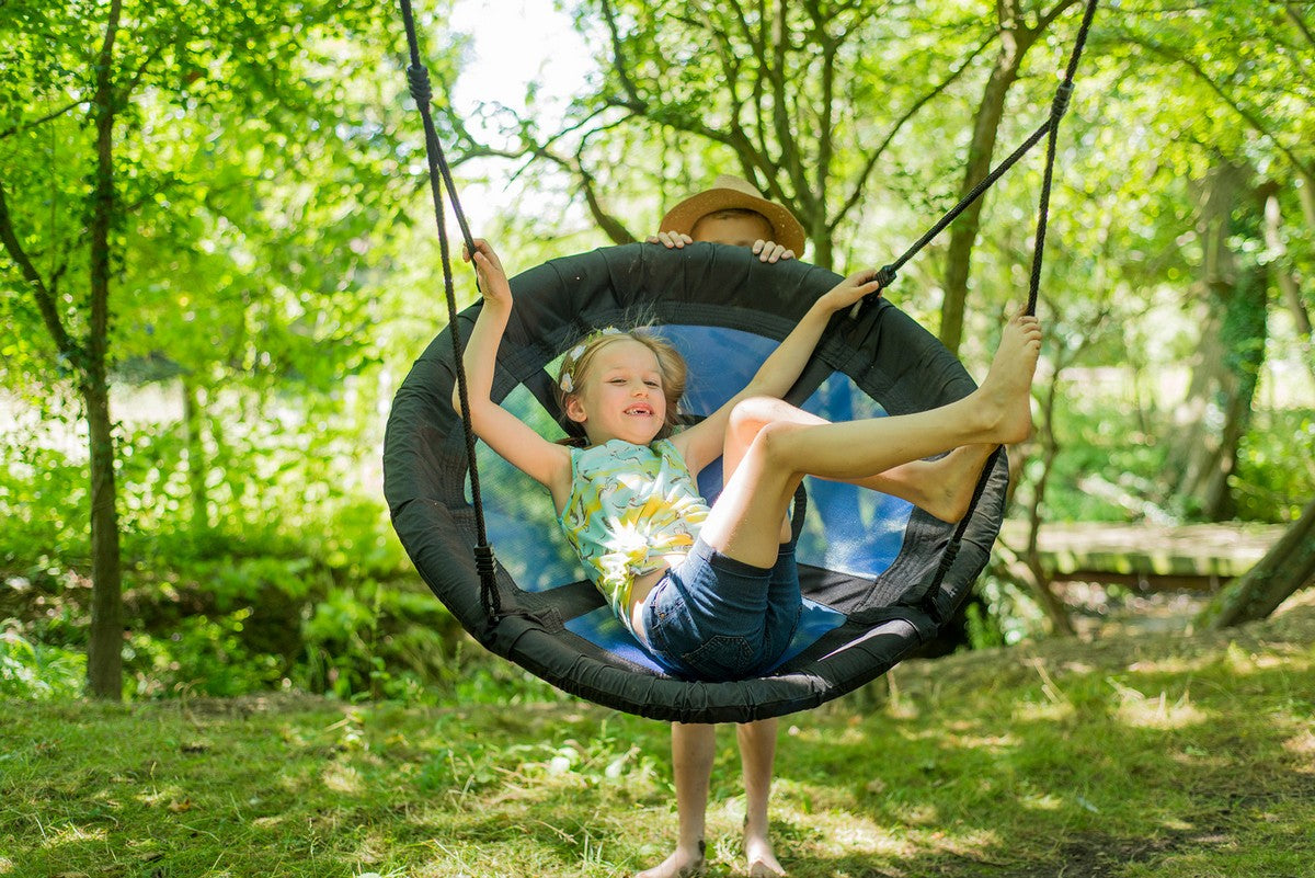 Plum Spider Monkey Swing Set with kids playing