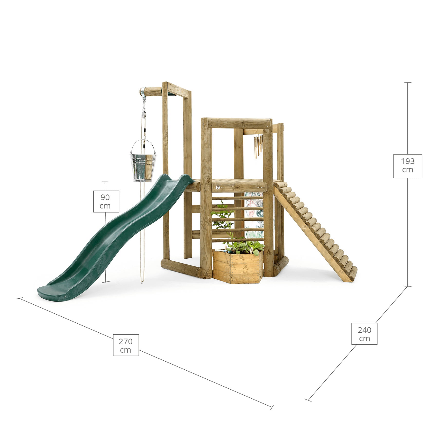 Dimensions of Plum Play's Discovery Woodland Treehouse