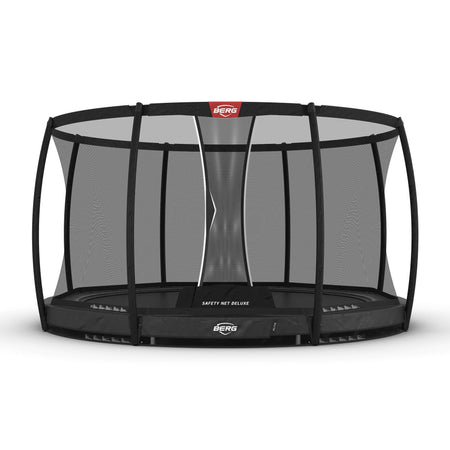 380cm or 12.5ft BERG Elite InGround Round Trampoline with Safety Net Deluxe in Grey colour