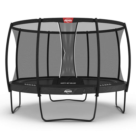 380cm or 12.5ft BERG Elite Round Trampoline with Safety Net Deluxe in Grey colour