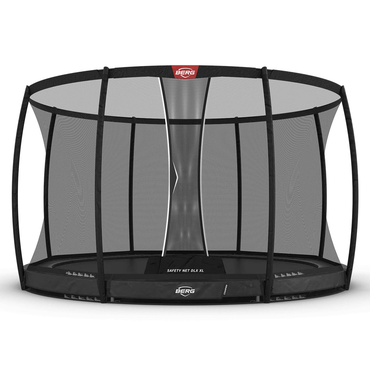 430cm or 14.1ft BERG Champion InGround Round Trampoline with Safety Net DLX XL in Grey colour