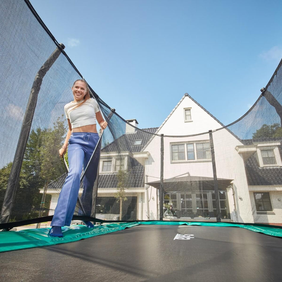 14ft x 8ft Salta First Class Rectangular Trampoline Bundle with Ladder & Enclosure