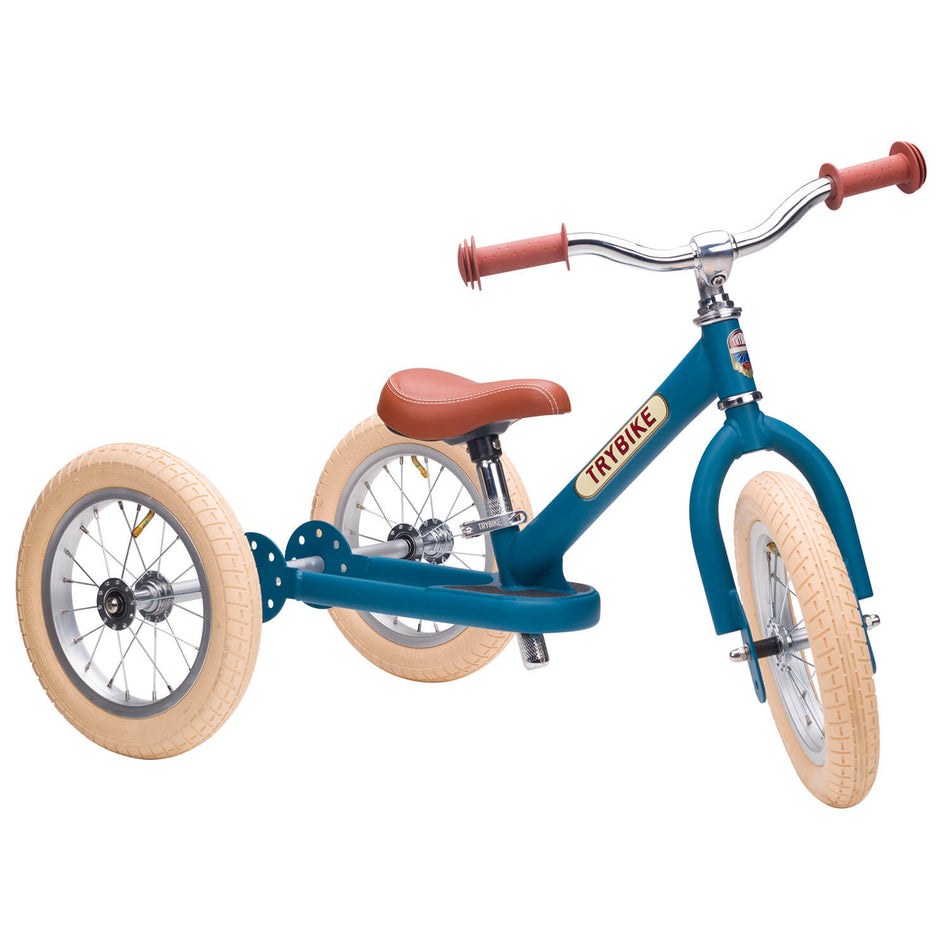 Trybike Steel 2-in-1 Convertible Balance Bike & Trike (Matte)