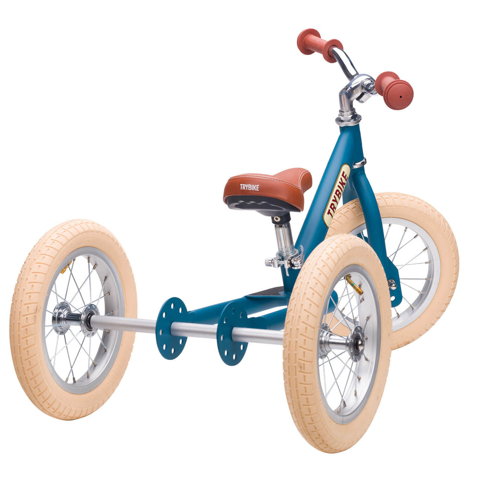 Trybike Steel 2-in-1 Convertible Balance Bike & Trike (Matte)