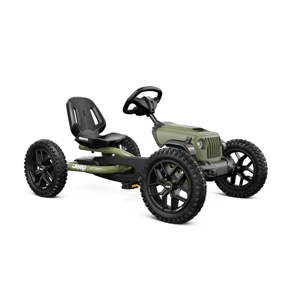 Angled photo of BERG Buddy Jeep® Wrangler Pedal Go-Kart