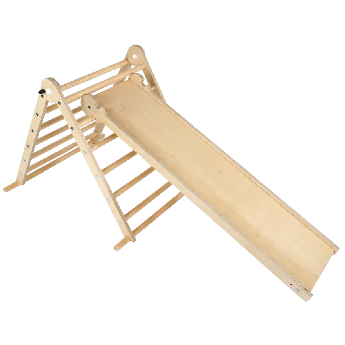 Triclimb Climbing Set – Triangle Natural & Miri Slide - Be Active Toys